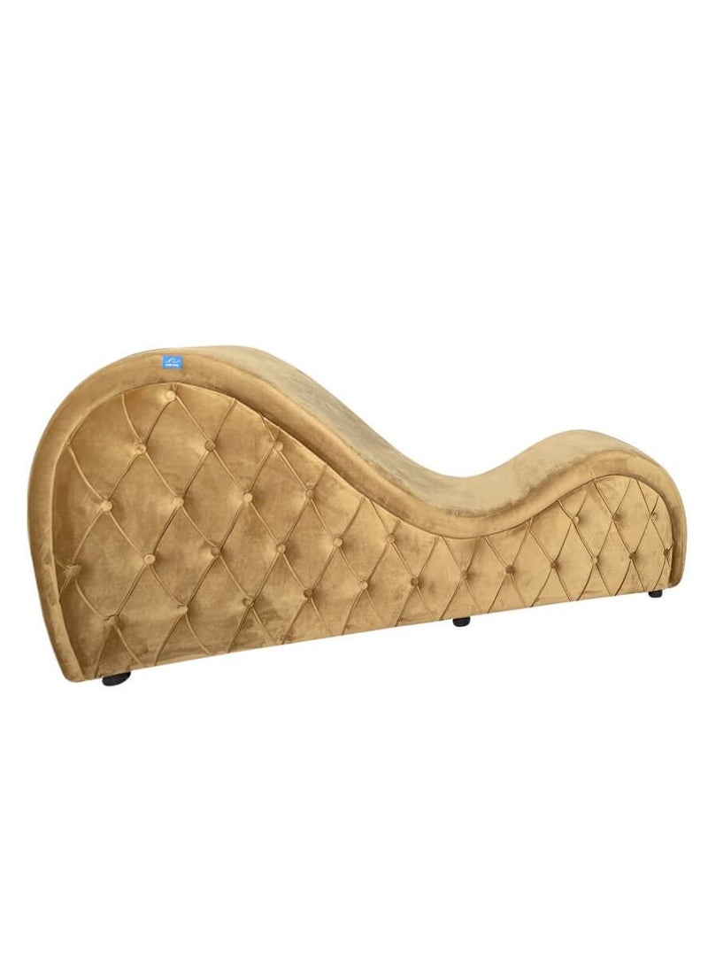 مراتب هورس أريكة شيزلونج رومانسية للاسترخاء – قماش مخمل بني فاخر – مظهر أنيق وراحة عالية مع متانة استثنائية – المقاس 70×180×50 سم - Image 5